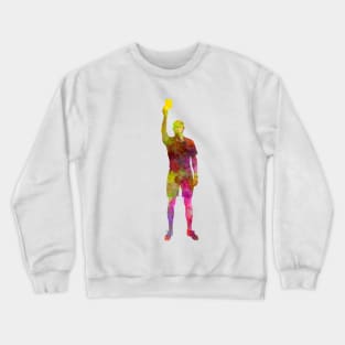 Soccer referee in watercolor Crewneck Sweatshirt